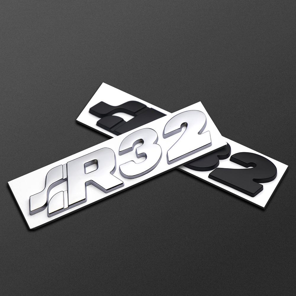 3D Metall R32 Logo Plakette Emblem Auto Aufkleber Für Golf Käfer CC EOS GTI Automobil Kofferraum Aufkleber Styling