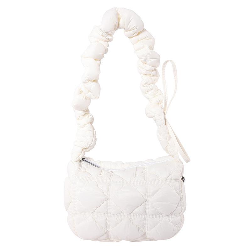 Cotton Shoulder Bag For Women Waterdrop Style With Zipper Closure For Casual Outings