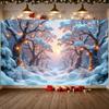 Winter Banner Winter Landscape Christmas Background Snowy Display Frosty Branches Holiday Background For Holiday Decorations