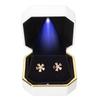 LED Lighted Jewelry Gift Box Earring Ear Stud Display Case for Proposal Engagement Wedding