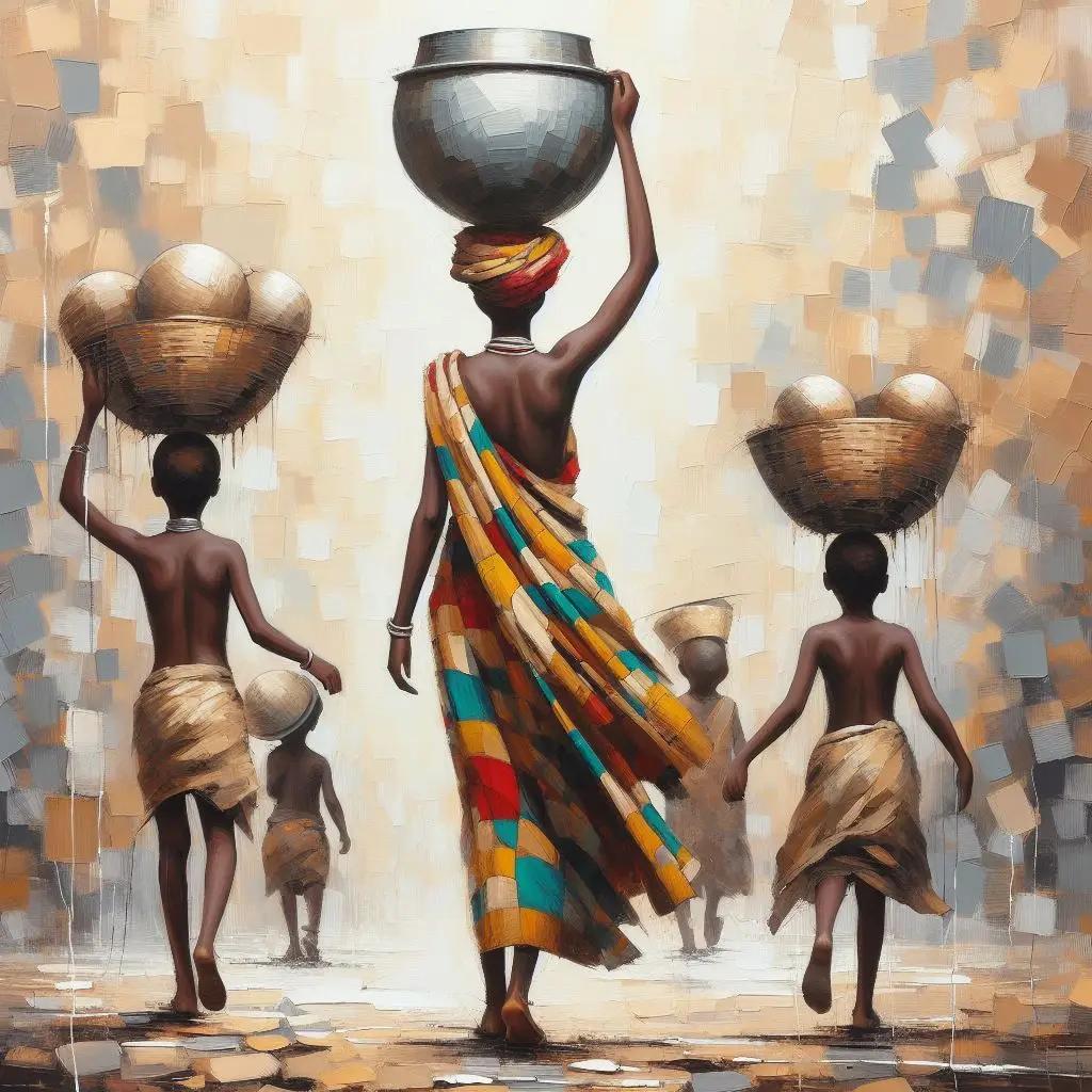 Arte Murale su Tela Cultura Africana Etnica Stampe Poster Donna Nera per Soggiorno Decorazione Casa Pittura su Tela Ragazza Africana Astratta