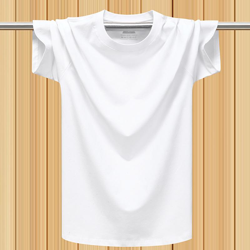 

Ice Summer Elastic Thin Cotton Short Sleeve T-Shirt Undershirt Fattened Large Size Half Sleeve Loose T-Shirt Men 5XL