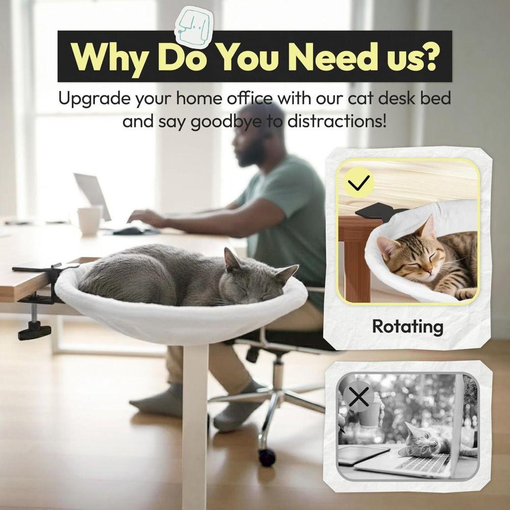 Soft Cat Nest Furniture Soft Comfortable Desk Cat Bed New Indoor Cat Bed  For Office Desks