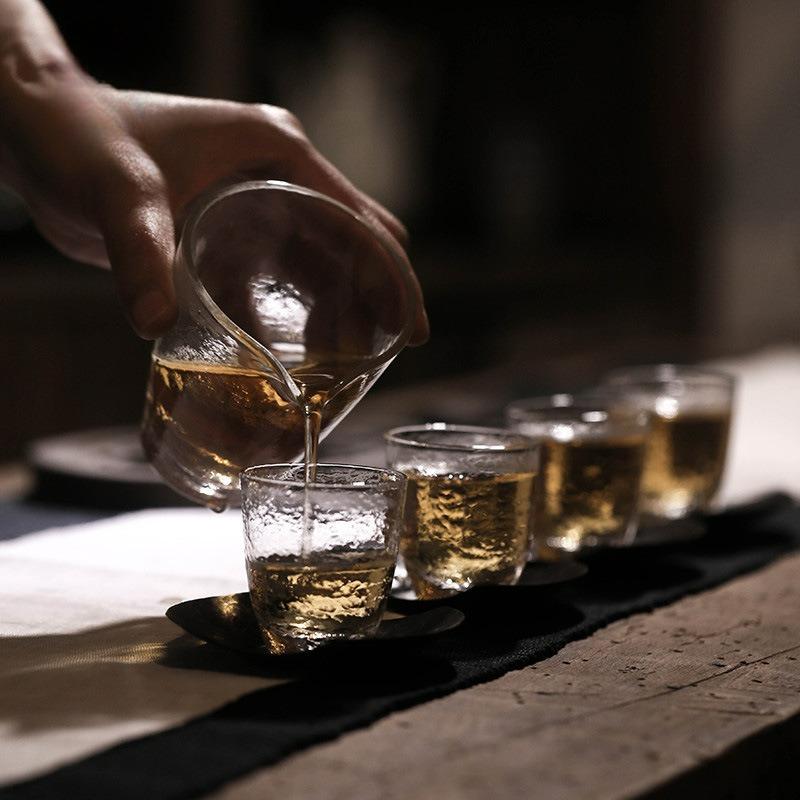 Transparent liten glas-kung fu-tekopp i japansk stil, liten kapacitet, värmebeständig, hushålls-teservis, tekoppstillbehör, ny