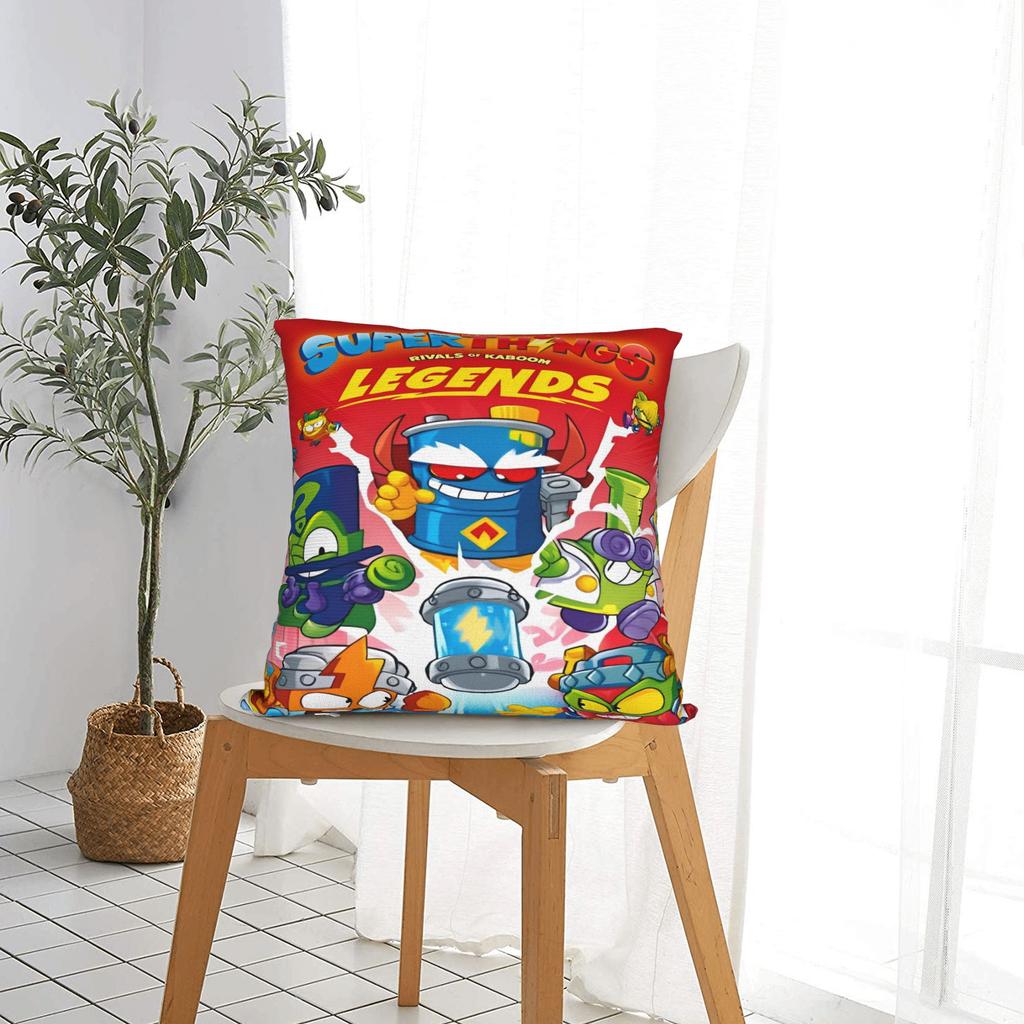 SuperThings Cartoon Square Pillowcases Home Super Zings Kindergarten Cushion Cover Creative Home Decoration Pillowcase 45*45