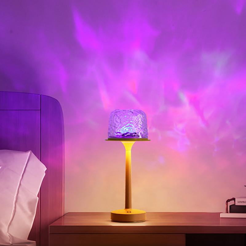 2In1 Water Ripple Projector 3/16 Colors Night Light Flame  Lamp Home Houses Decoration Sunset Lights Gift Rotating Light