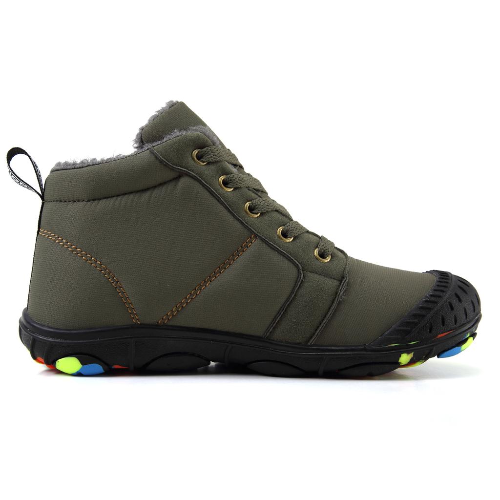 Modne Dziecięce Śniegowce Zimowe Ciepłe Pluszowe Buty Dziecięce Wodoodporne Wysokie Bawełniane Buty Chłopcy Dziewczynki Outdoor Antypoślizgowe Sportowe Sneakersy