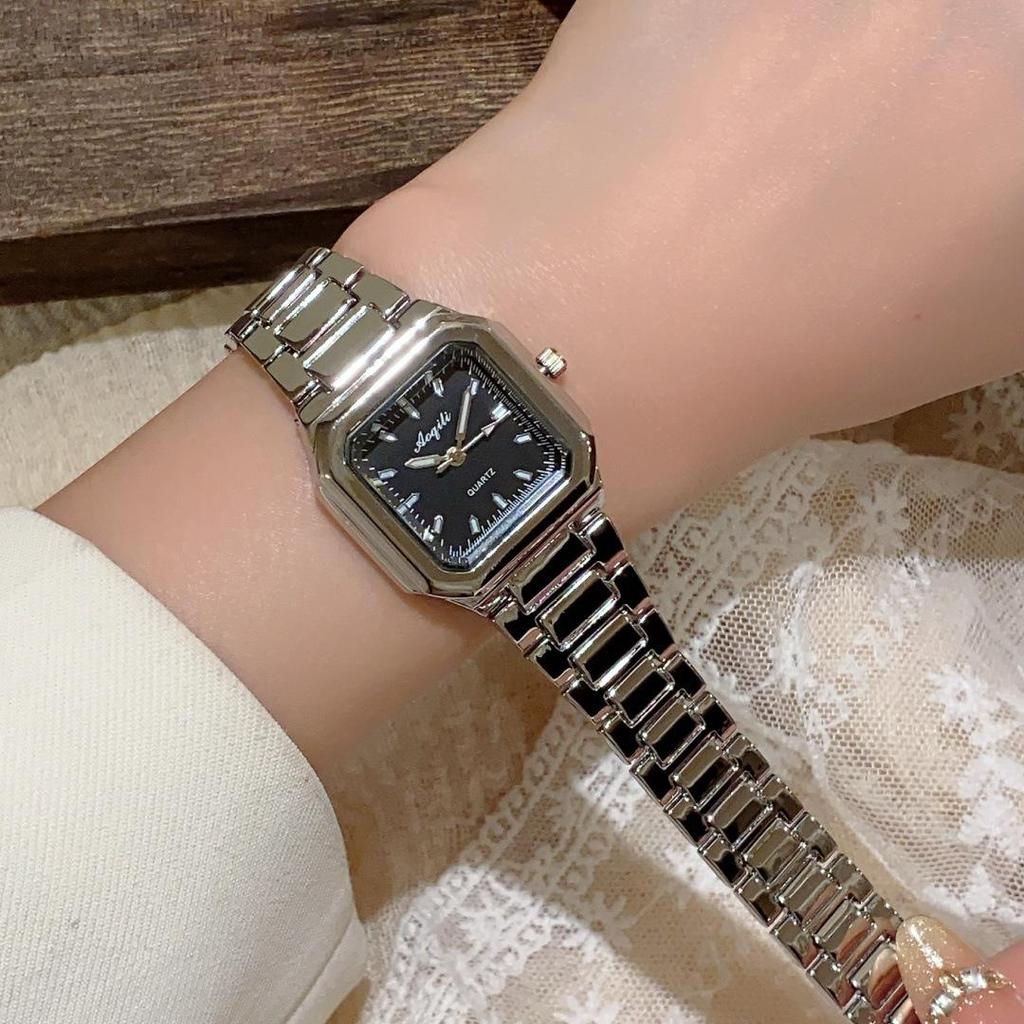 Elegant Gold Square Women's Quartz Watch - Chinese Style Business & Student Wear