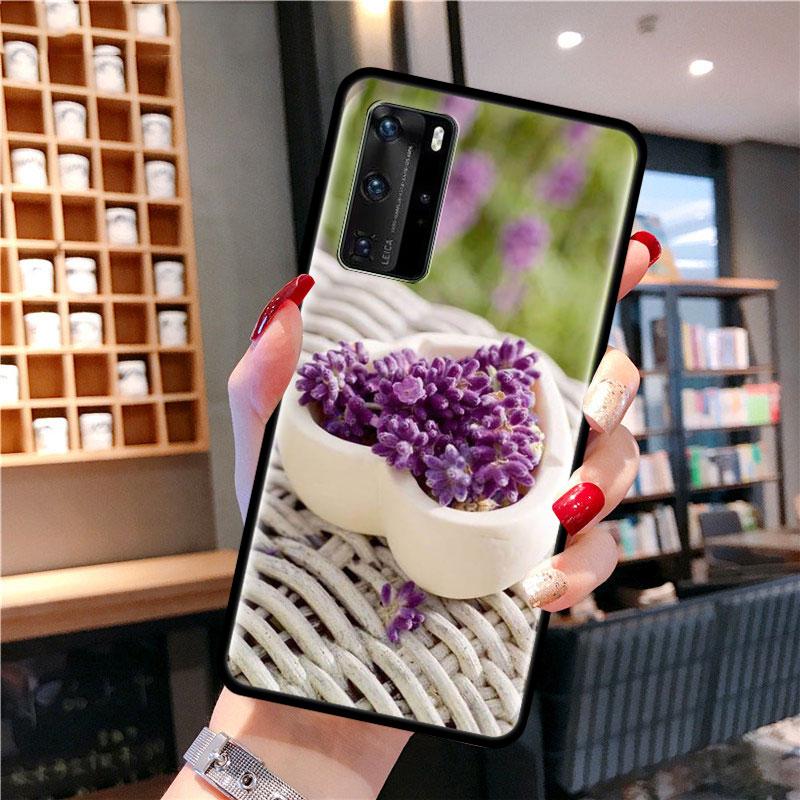 Lavender Case For Samsung Galaxy A51 A71 M31 A41 A31 A11 A01 M51 M21 M11 M40 Black Soft Phone Cover Fundas