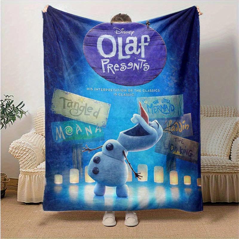 1pc, Disney Olaf Presents: Classic Movie Inspired Home Decor Blanket Perfect for Couch, Bed, Travel, Camping, Car