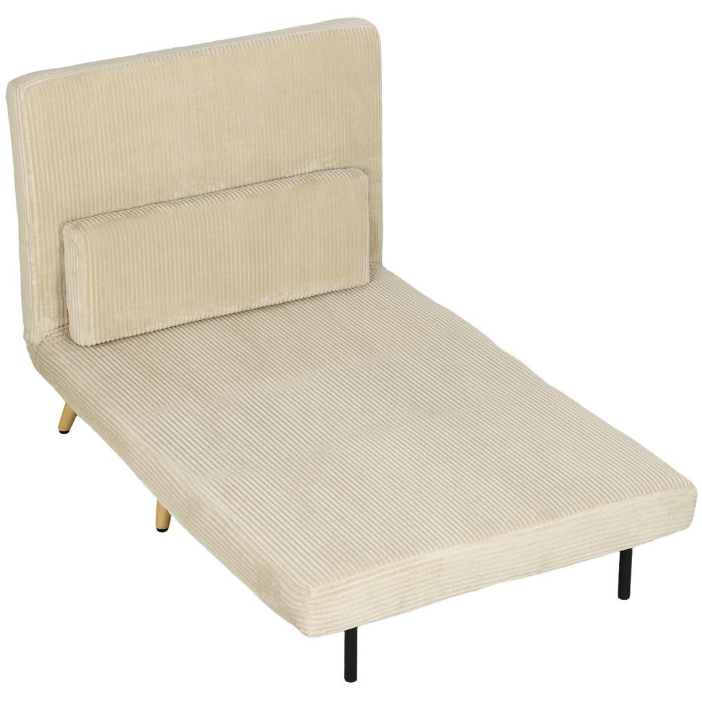 Schlafsessel 3 in 1 Schlafsofa with bed function, 90x190cm Beige