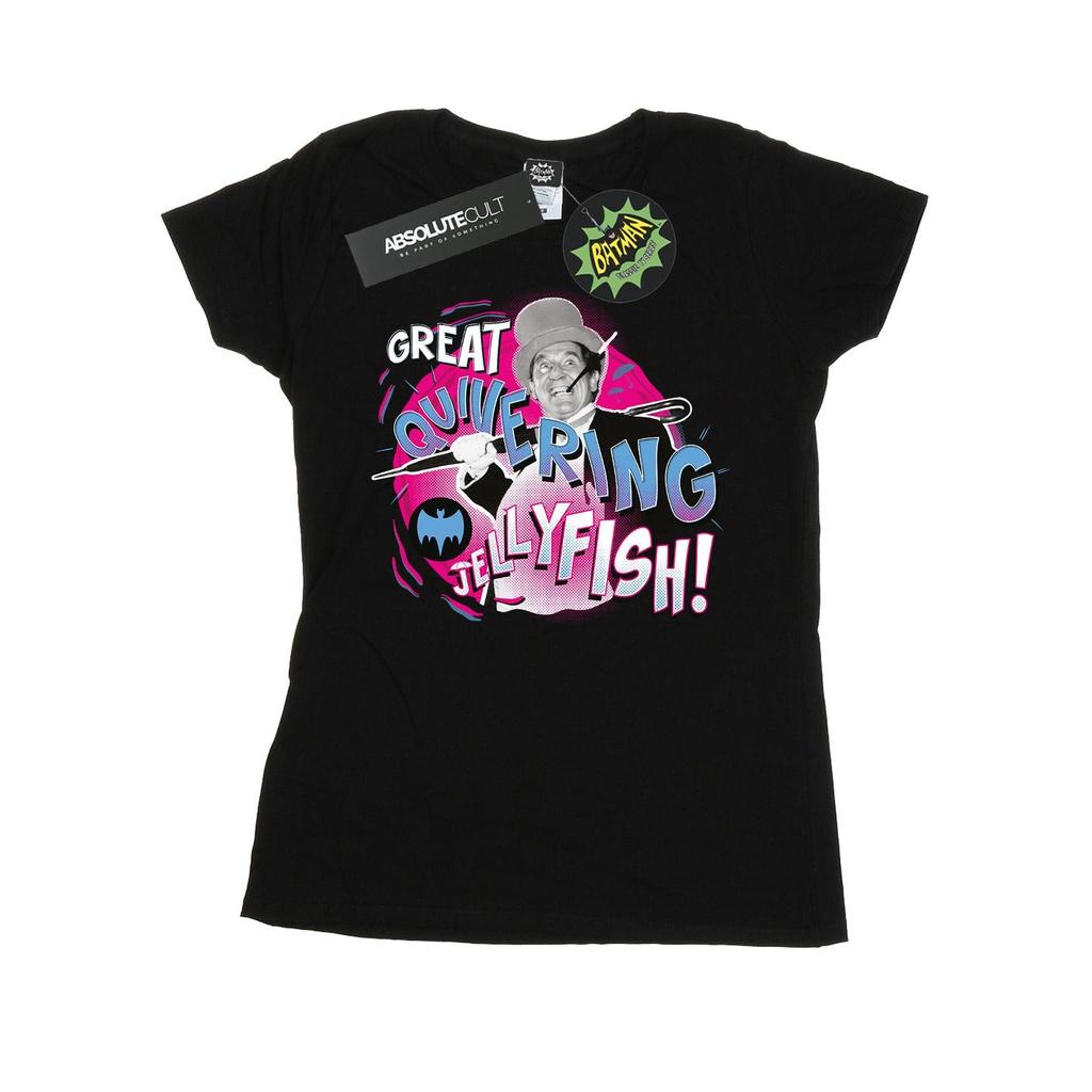 DC Comics Camiseta feminina/feminina de algodão Batman série de TV The Penguin Jellyfish