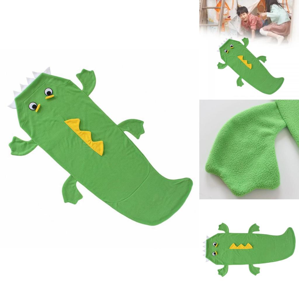 Crocodile Cartoon Child Blanket Sleep Bag With Thick Insulation For Kids