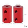 1PCS Rigid Shaft Coupling Aluminum Alloy Red Motor Coupler Connector Sleeve for RC / Airplane / Boat Motor Accessories with M4 Screws