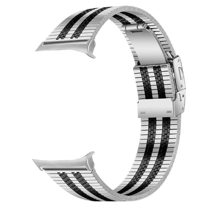 Luxury Five Beads Metal Straps for Watch7 SmartWatch, 47mm Secure Clasps