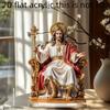 2D Flat Acrylic Statue of King Jesus Classic Style Desktop Decoration for Thanksgiving Home Decor Perfect for Desktop Installa