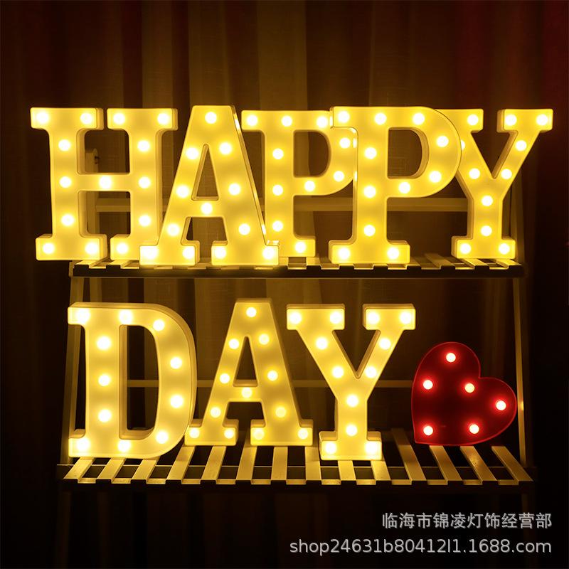 LED Letter String Lights for Weddings, Proposals, Valentine's Day & Decorations