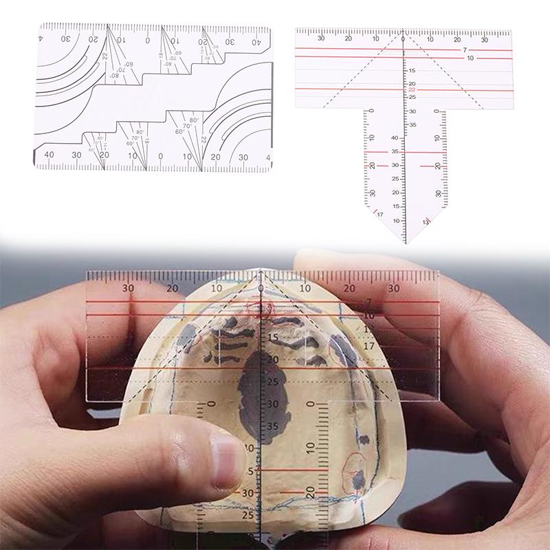 Laboratorio Odontotecnico Disegno e Allineamento Protesi Righello Dentale a T Misurazioni Simmetria Esame Strumenti Dentali Multifunzionali