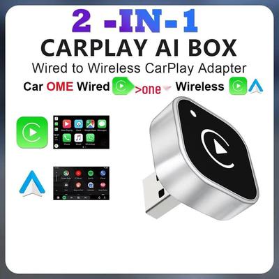 Wired To Wireless CarPlay Android Box for Dual-Channel Car Connectivity