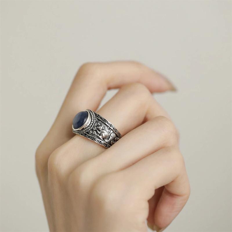 Design Elegant Geometric Vintage Inspired Adjustable Copper Ring For Fashion Women