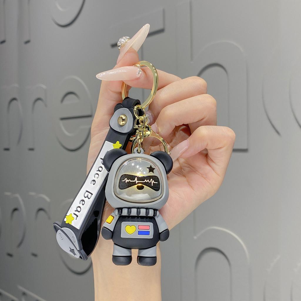 

Glowing Cute Pvc Space Bear Keychain Perfect For Couples Friends Gifts And Deep Gray