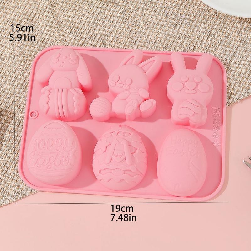 Easter Bunny Egg Shaped Silicone Mold Diy Cake Cookies Mold Chocolate Candy Baking Tool For Easter Birthday Party Decoration