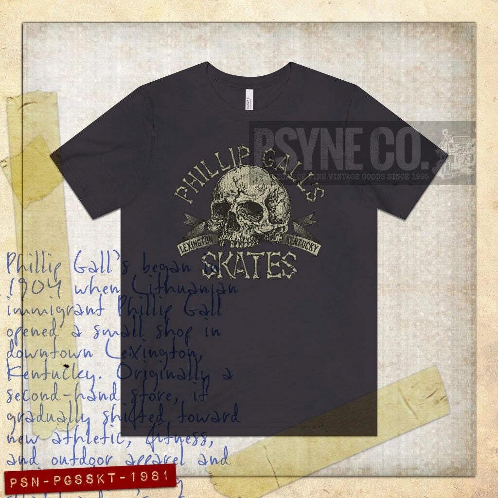 

Phillip Gall’s Skates 1981 Vintage Men s T shirt 4XL