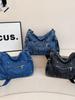 Denim One-Shoulder-Tragetasche im koreanischen Stil 2026 - Vielseitig, großes Fassungsvermögen für Arbeit/Uni