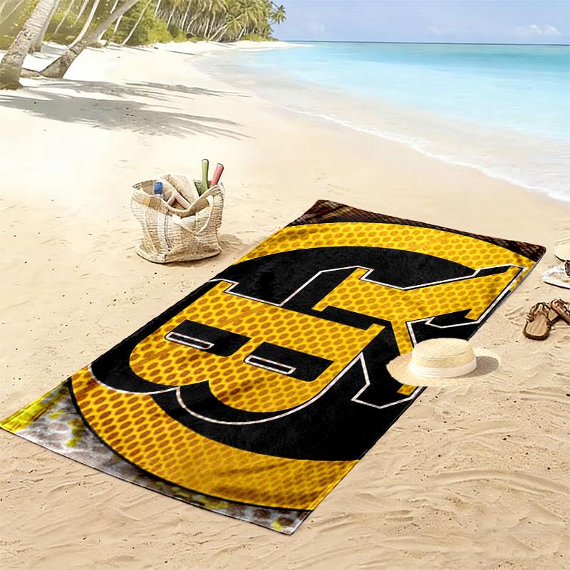 BSC Young Boys Print Beach Towel, Large Soft Quick Dry Towel for Beach Camping Swimming
