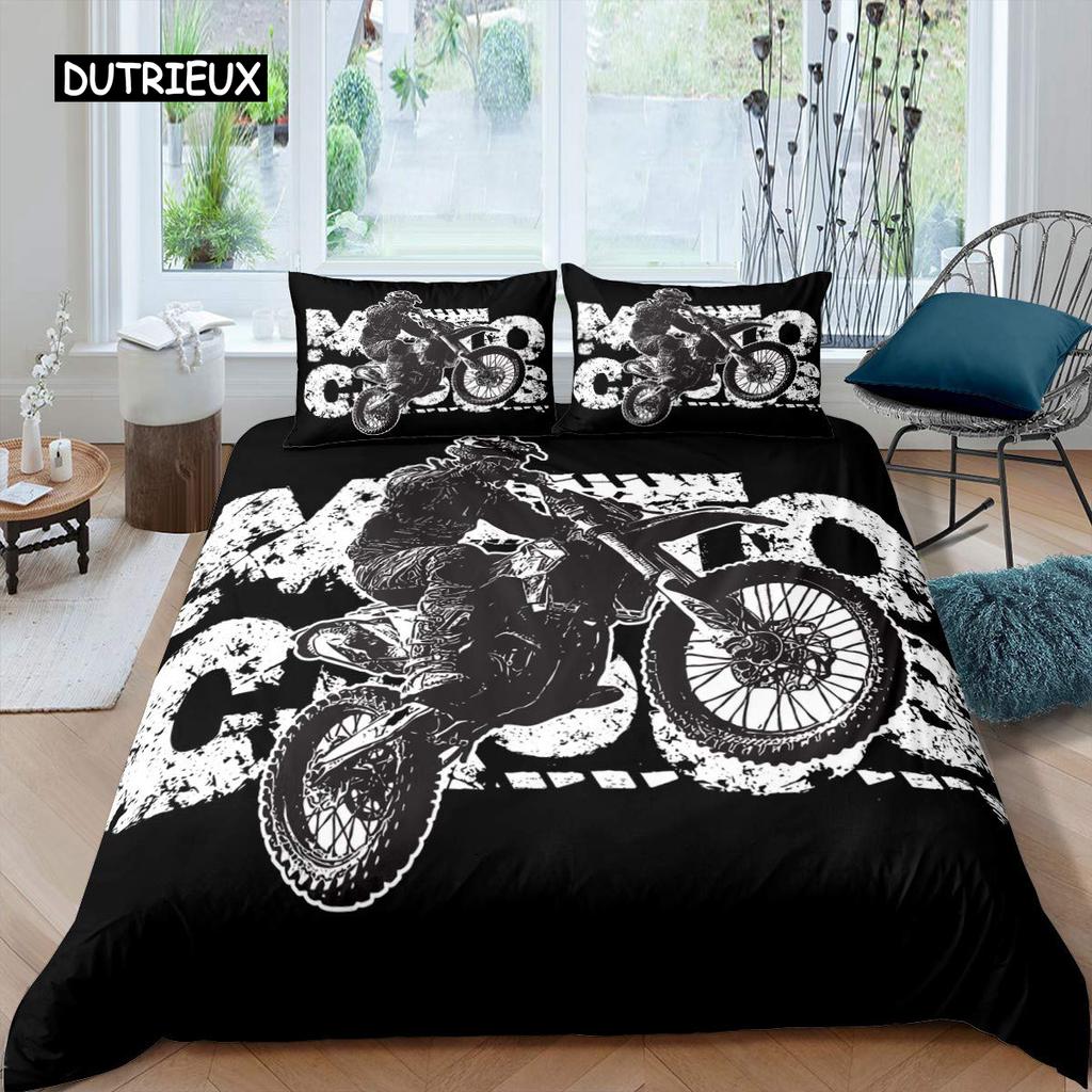 3D Motorcycle Bedding Set Queen Bedding Duvet Cover Set Bedding Set Bed Cover Queen Bedroom Bed Cover Set Bed Set Bedding