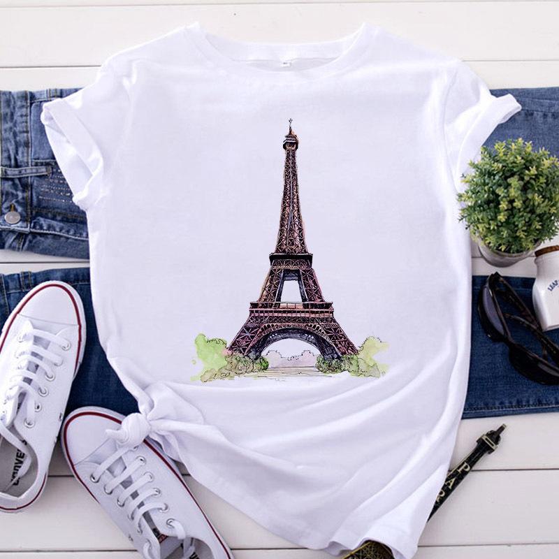 Summer Butterfly Flower Women's Printed Simple Letter Cute Pure Cotton Short Sleeved T-Shirts Women’s