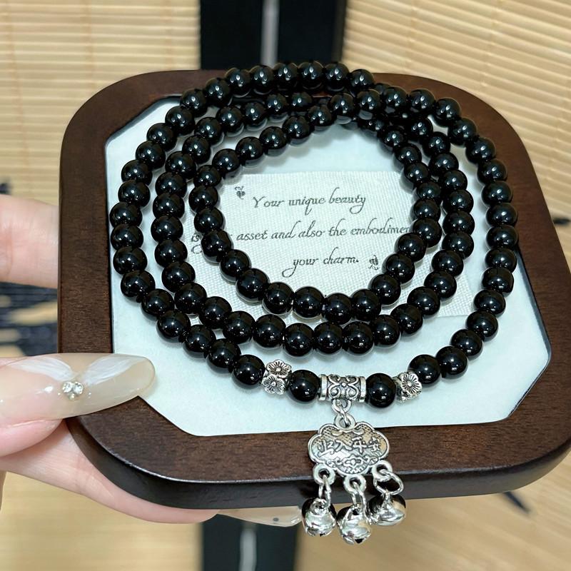 New Chinese-style mountain ghost flower beaded double-layer bracelet, women's national style retro new bracelet, personalized versatile jewelry