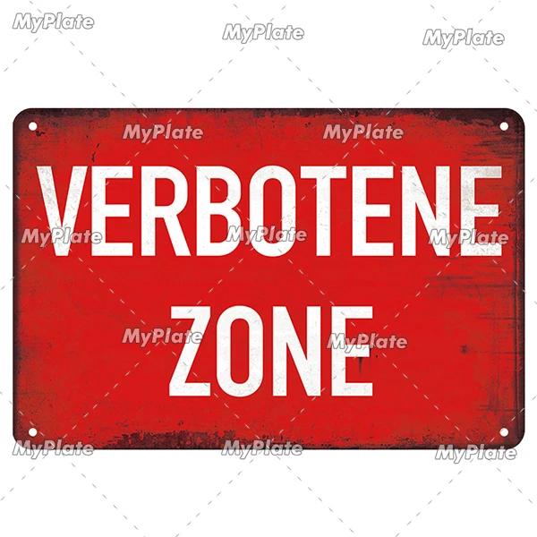[MaPalte] Vintage German Achtung Sign Metal Sign Tin Sign Decoration Plaque Home Wall Door Decor Bar Sign Home Plate Poster