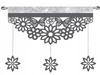 Modern Curtain EKRAN Openwork with Crystals, Butterflies, Flowers GLAMOUR Gray 90