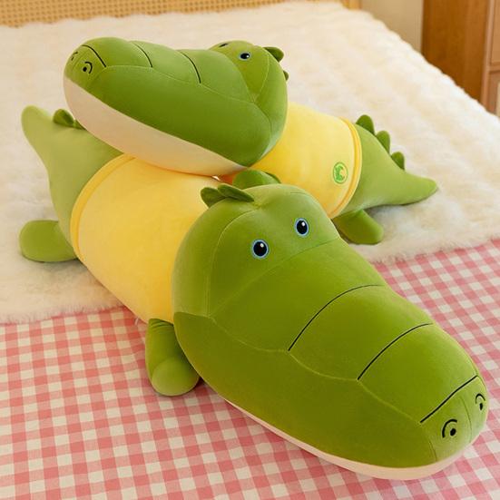 Crocodile Plush Doll Long Body Pillow for Hugging Supportive Waist And Back Cushion Soft Skin-Friendly Sleeping Pillow for Kids Adults