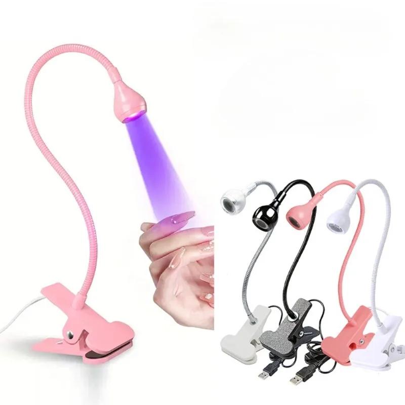 Nail Led Lights Dryer UV Lamp Double Head Ultraviolet Clip-OUltraviolet Nail Lampn Desk Flexible Mini USB Gel Curing Manicure Pedicure Salon Tools