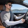 Sun Protection Ice Sleeves for Men Women, Breathable Ice Silk Cooling Arm Sleeves with Thumb Hole, Lightweight UV Sun Protection Sleeve for Summer