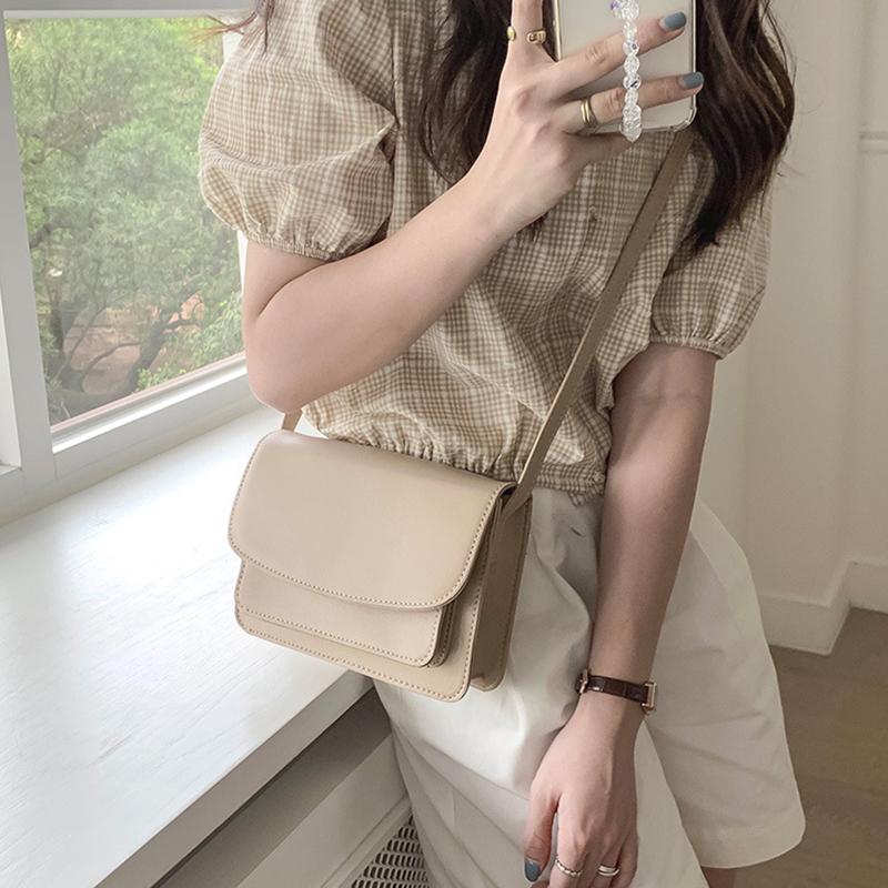 RanHuang New 2026 Women's Simple Shoulder Bags Pu Leather Small Messenger Bags Girls Casual Crossbody Bags B316