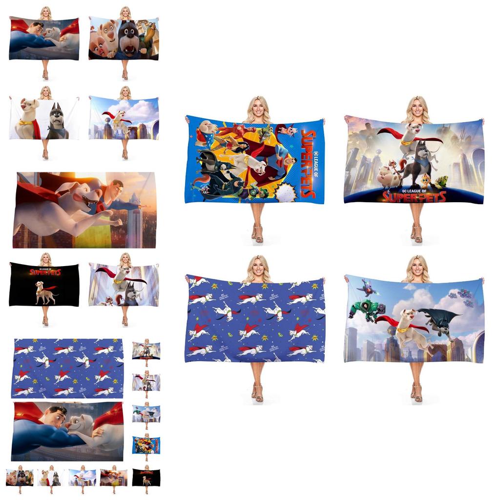 Super Cute Dc League Of Super-pets Printed Bath Towel For Kids And Adults
