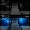 Ultra-Bright Interior Foot-Well Lights for Tesla Model Y Juniper 2025-2020 Model 3 Highland 2018-2024 Model S/X LED Bulbs Kit