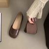 Women  New Autumn Fashion Retro Shallow Mouth Round Toe Single Shoes for Women Slip-on Mary Jane Shoe Ladies Soft Sole Flats