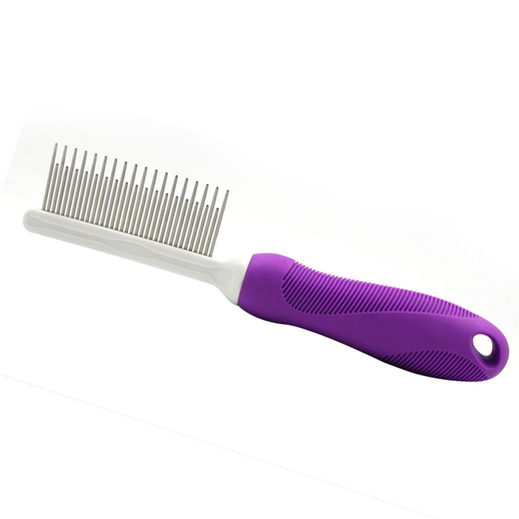 Detangling Dog Comb Long and Short Stainless Steel Teeth Removes Tangles and Knots Pet Grooming Comb for Dogs Cats Comb