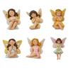 652F 6lots Handcrafted Fairies Garden Decorations Durability Resins Artwork For Yard Landscaping Desktop Lawns Ornaments