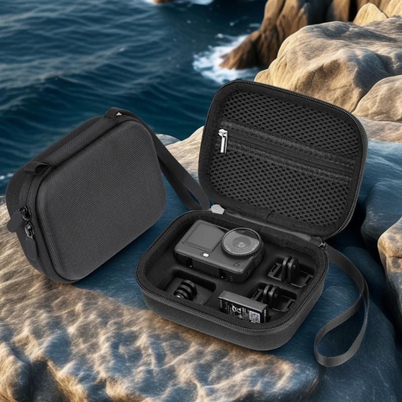 Water Resistant Protective Storage Bag With Organized Compartment for Action 6 Camera Gear Accessories Travel