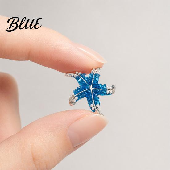 Outline Brooch Retro Style Brooch Five-Sided Curved Starfish with Imitation