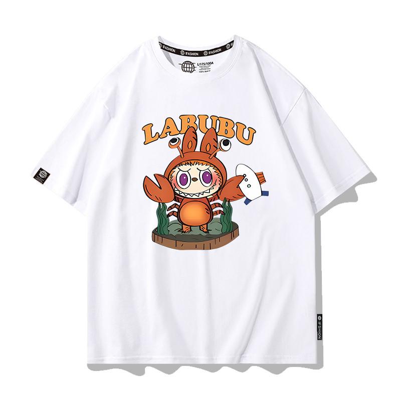 2025 couple wear Labubu short-sleeved T-shirt summer must-have trend fashion