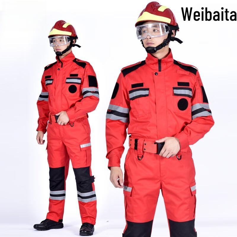 WBD Red Emergency Rescue & Firefighter Workwear Set