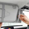 Multifunctional Car Visor Organizer Zippered Sunglasses Clip With Card Holder & Ticket Storage Pouch Auto Interior Accessories