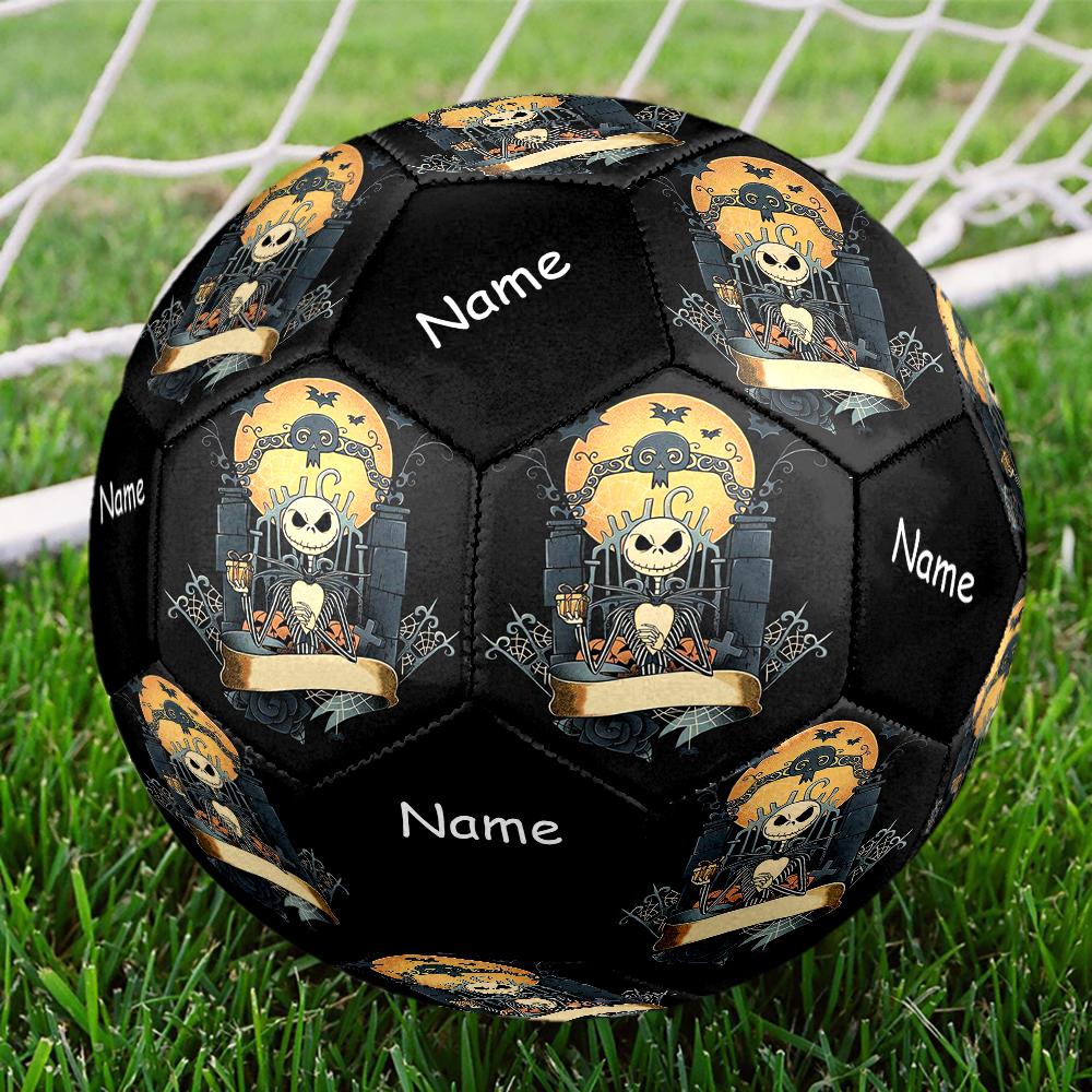 Custom Name The Nightmare Before Christmas Theme Size 5 Soccer Ball, Suitable for Both Indoor and Outdoor Matches, a Gift Suitable for Everyone.