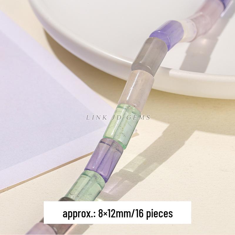 Jinde Jewelry Natural Colorful Fluorite Irregular Beads - Round, Tube, Teardrop Shapes for DIY Jewelry Accessories and Beading.